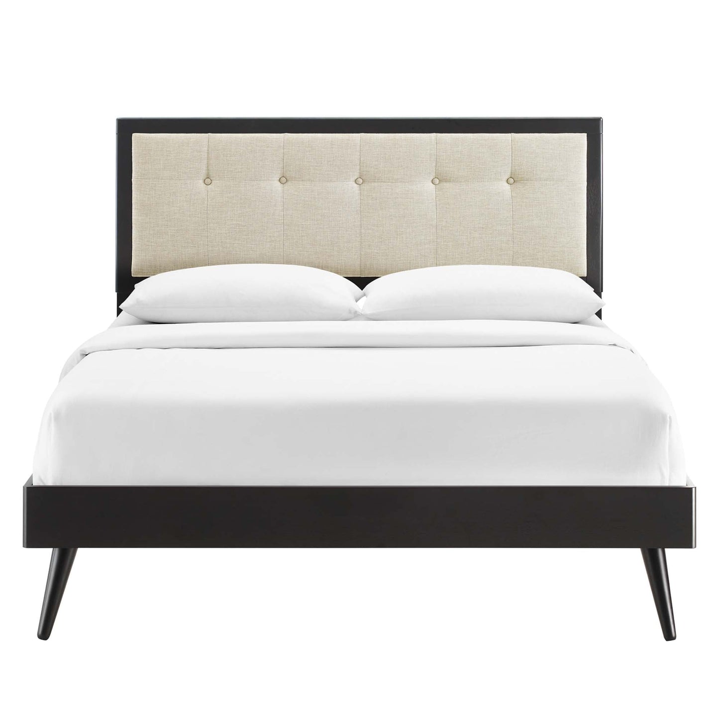 Willow Wood King Platform Bed and Splayed Legs