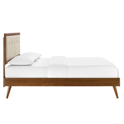 Willow Wood King Platform Bed and Splayed Legs