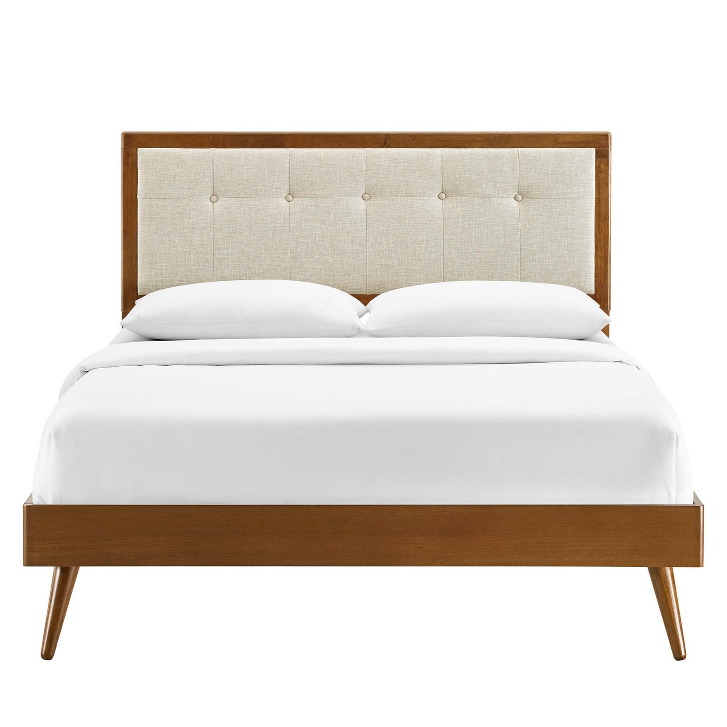 Willow Wood King Platform Bed and Splayed Legs