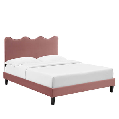 The Elegant Velvet Twin Platform Bed by Modway