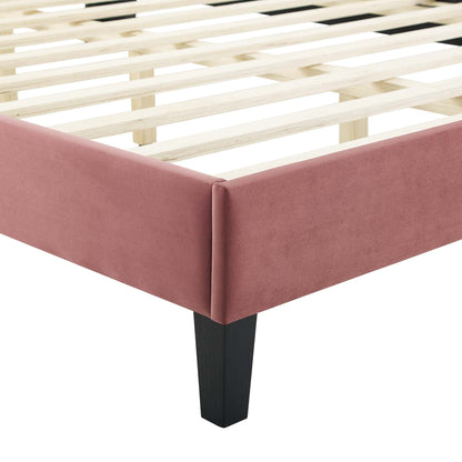 The Elegant Velvet Twin Platform Bed by Modway