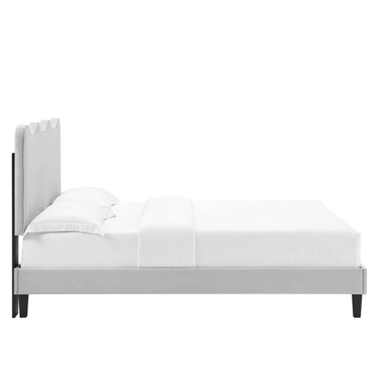 The Elegant Velvet Twin Platform Bed by Modway