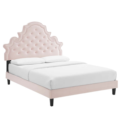 Gwyneth And Tufted Performance Velvet Bed