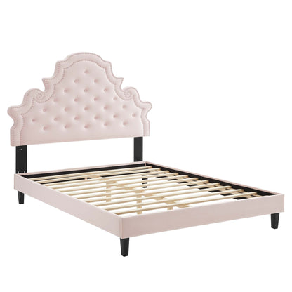 Gwyneth And Tufted Performance Velvet Bed
