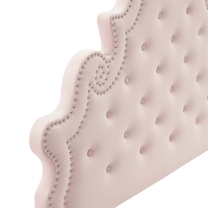 Gwyneth And Tufted Performance Velvet Bed