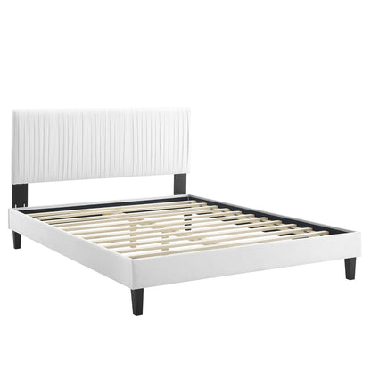 Peyton Velvet Full Platform Bed by Modway