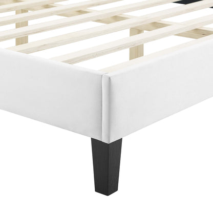 Peyton Velvet Full Platform Bed by Modway