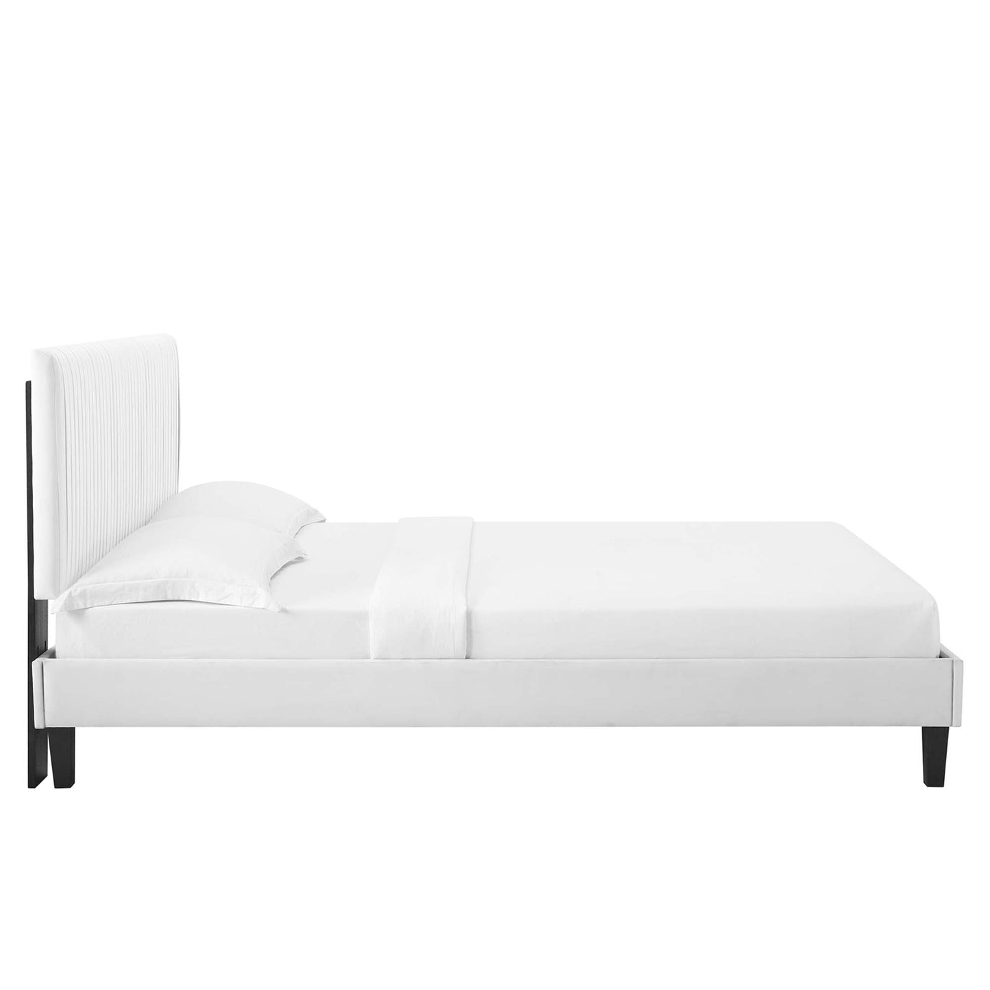 Peyton Velvet Full Platform Bed by Modway