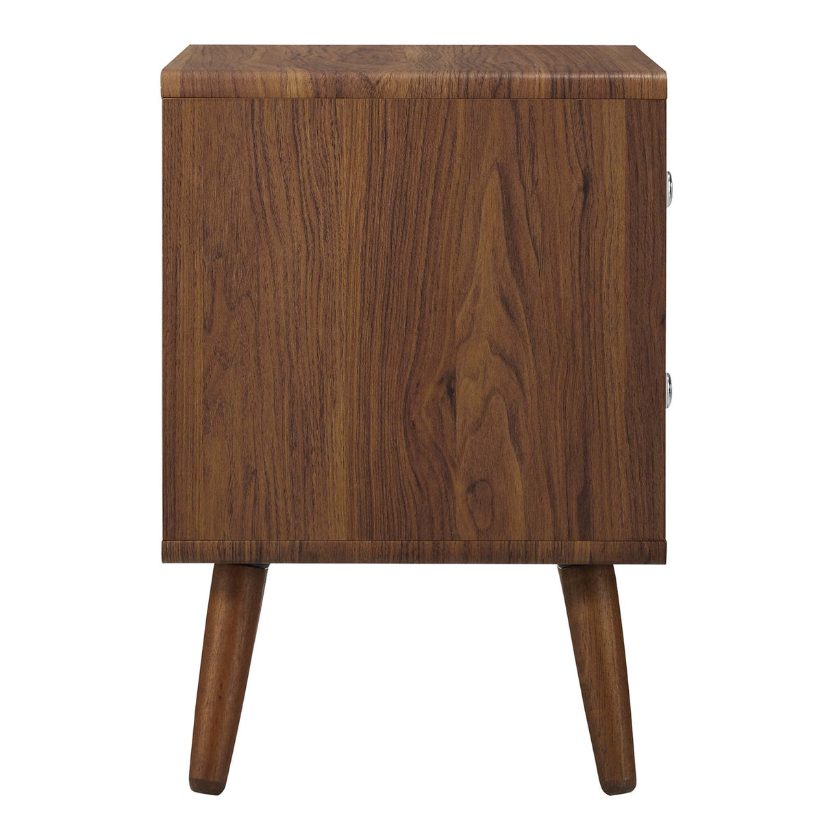 Transmit 2-Drawer Nightstand brown wood veneer with tapered legs HouseOfZazla on Tampa Home & Garden Store