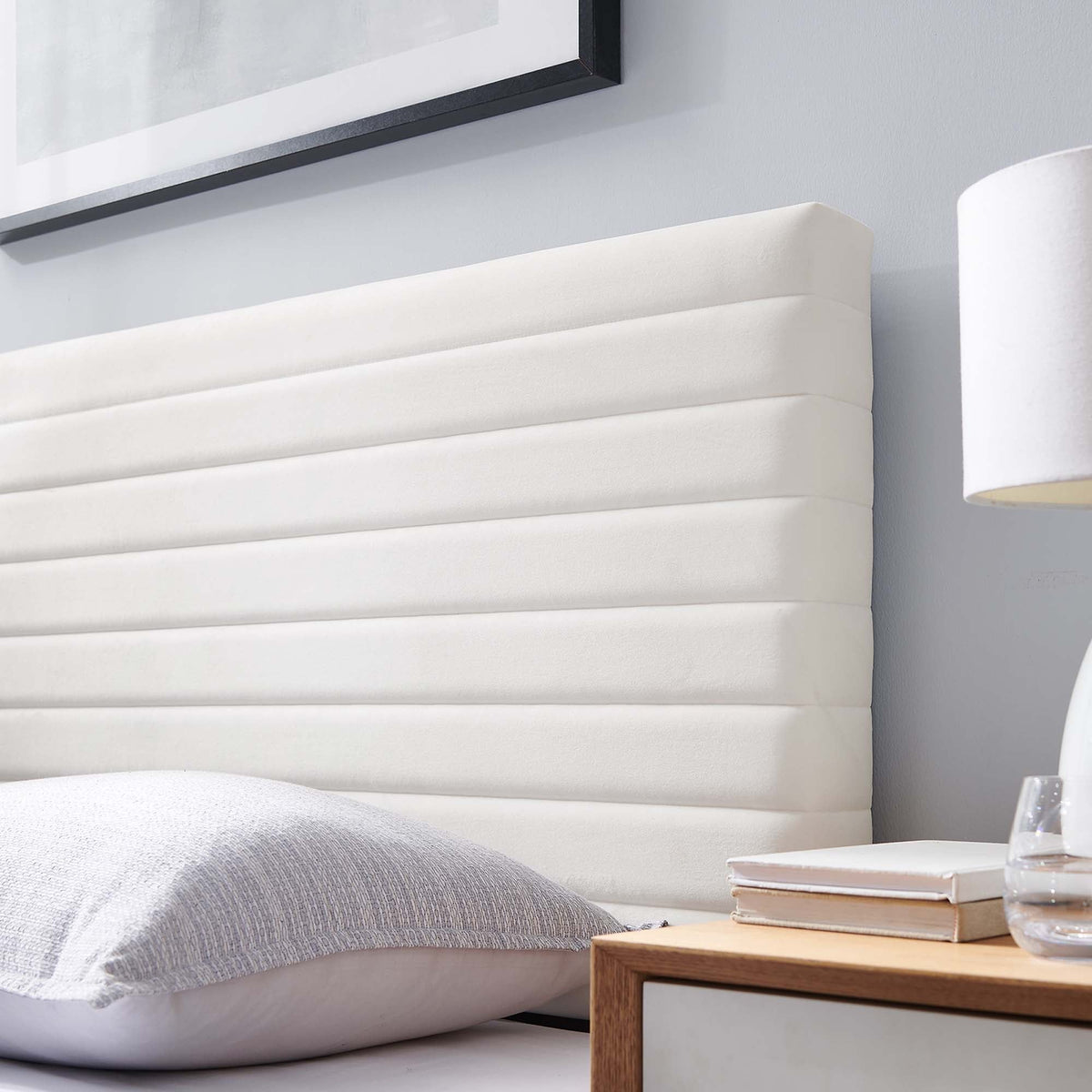 Tranquil full/queen upholstered white headboard by Modway on Tampa Home & Garden Store