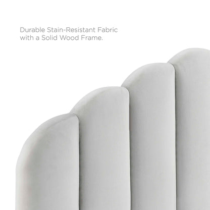 Daisy Performance Velvet Bed and Channel Tufted