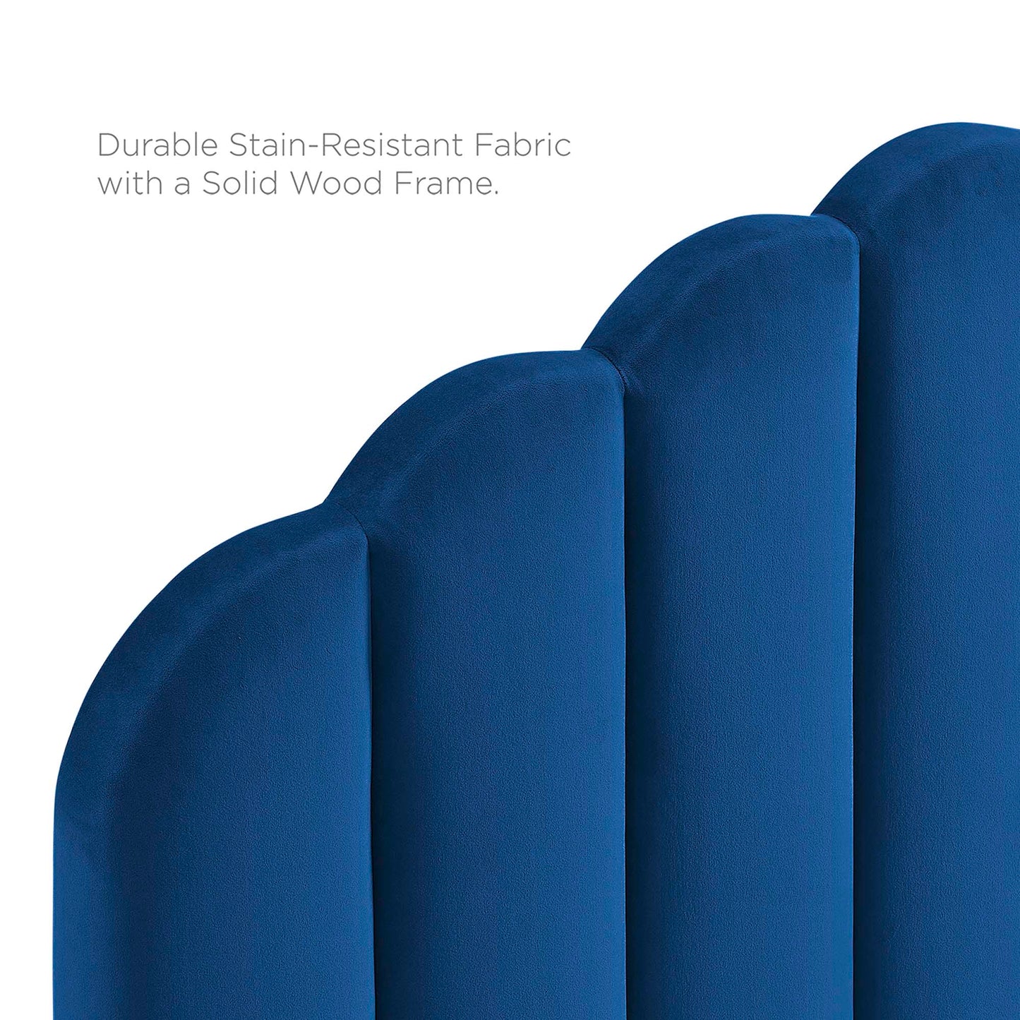 Daisy Performance Velvet Bed and Channel Tufted