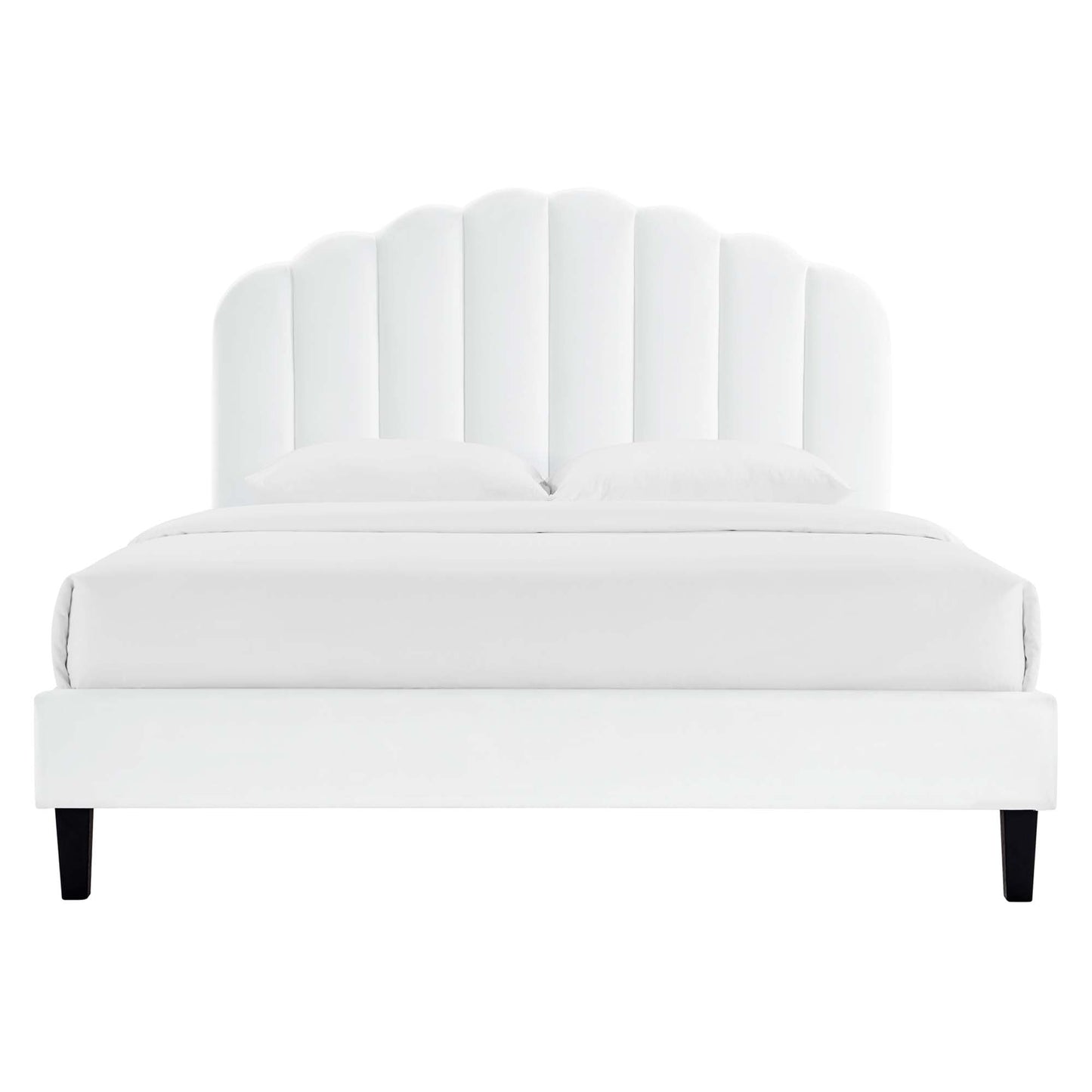 Daisy Performance Velvet Bed and Channel Tufted