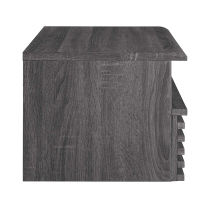 Render Wall-Mount Nightstand in dark wood grain finish with a subtle stepped edge on Tampa Home & Garden Store