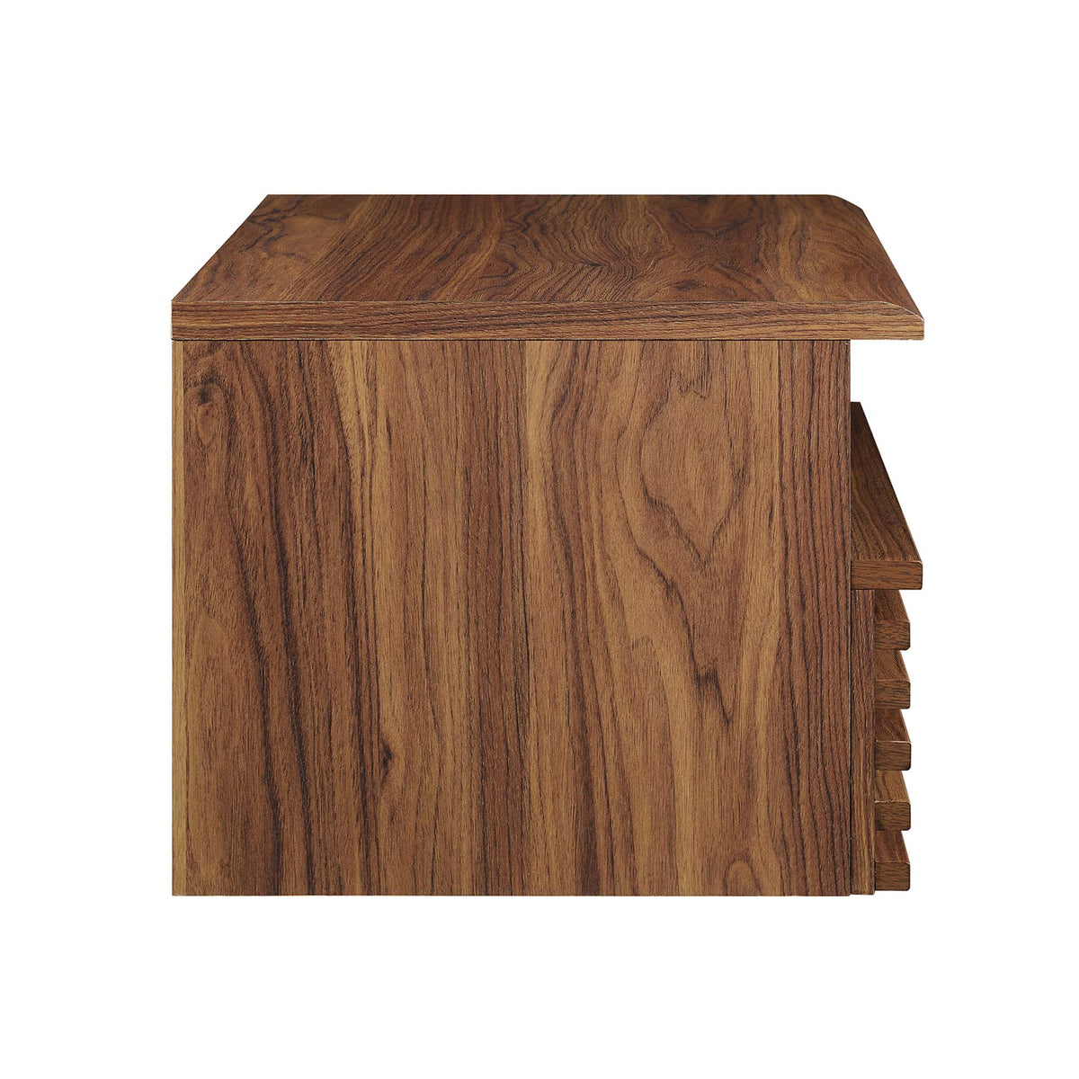 Render wall-mount nightstand in oak wood finish with visible grain pattern on Tampa Home & Garden Store