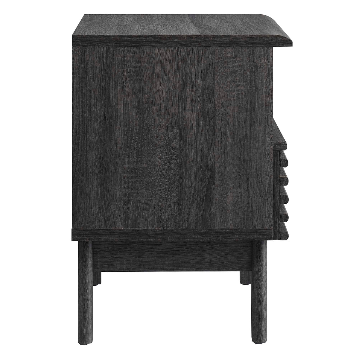 Render Nightstand by Modway charcoal black wood grain finish with rectangular silhouette on Tampa Home & Garden Store