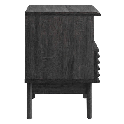Render Nightstand by Modway charcoal black wood grain finish with rectangular silhouette on Tampa Home & Garden Store