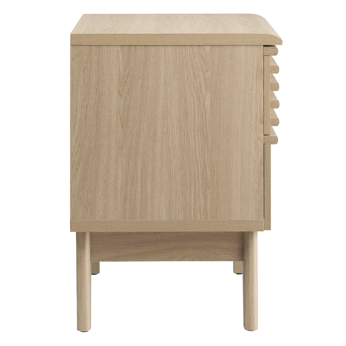 Render Nightstand by Modway in natural oak woodgrain with rounded top edge on Tampa Home & Garden Store