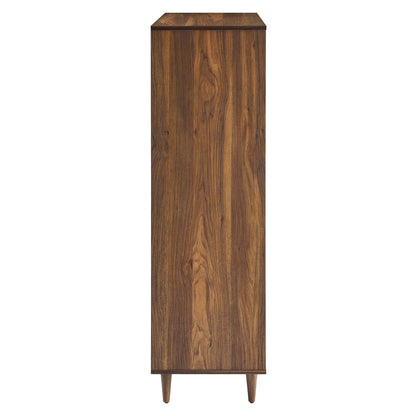 Vespera 5-Drawer Chest by Modway in walnut wood finish with tapered mid-century legs on Tampa Home & Garden Store