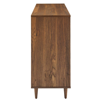 Vespera 6-Drawer Dresser by Modway, walnut finish with tapered legs on Tampa Home & Garden Store