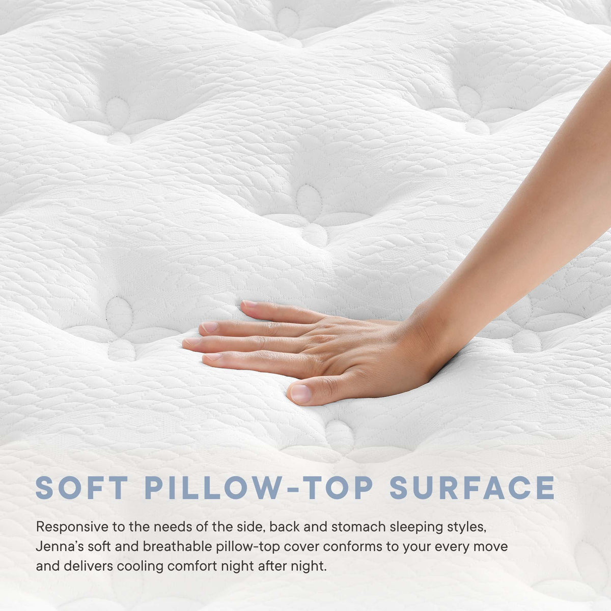 Jenna Innerspring and Foam Narrow Twin Mattress by Modway, white quilted top with hand press on Tampa Home & Garden Store