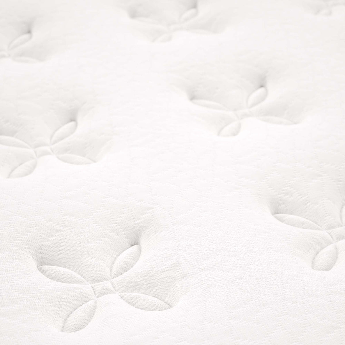 Modway Jenna twin innerspring foam narrow mattress in white quilted cover with leaf motif on Tampa Home & Garden Store