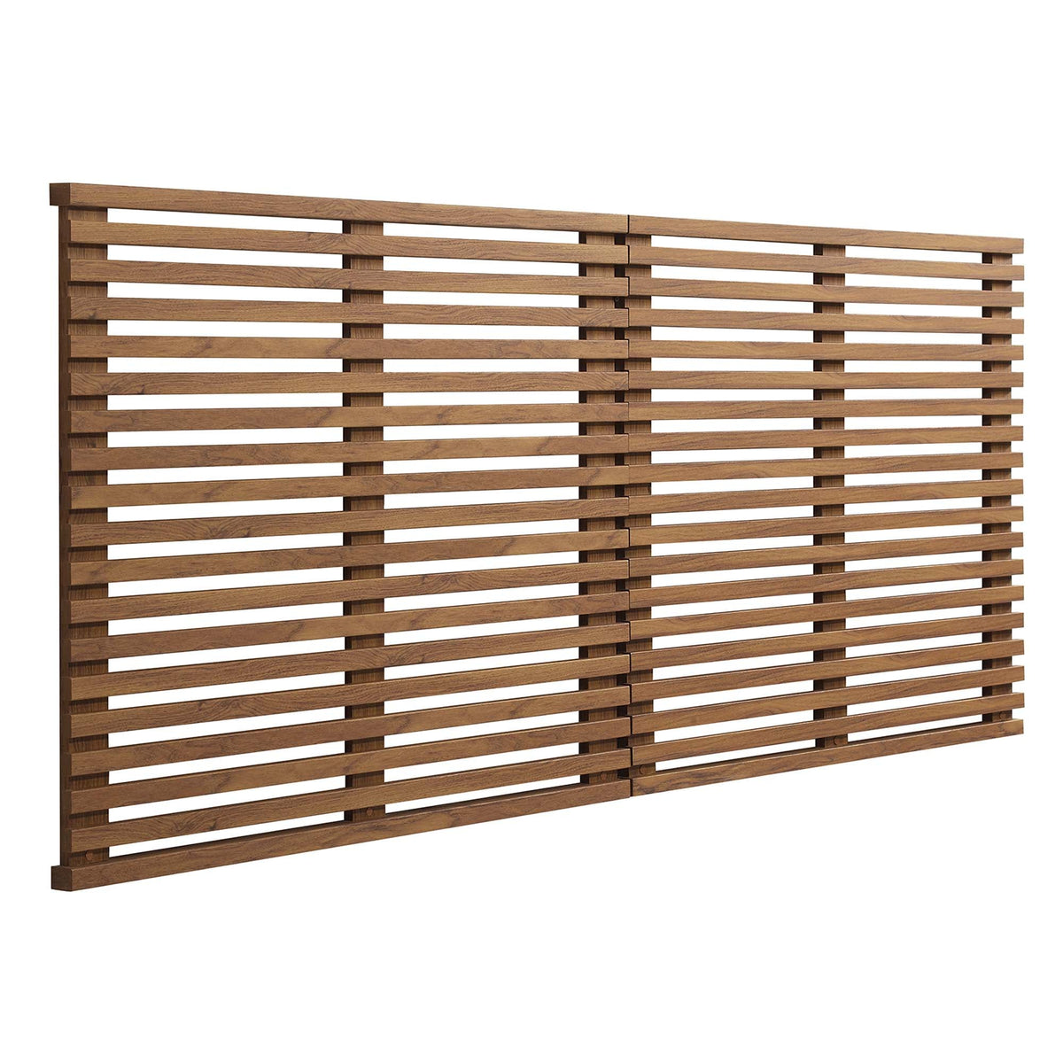 Render Wall Mount King Headboard by Modway, wooden slatted design in warm brown on Tampa Home & Garden Store