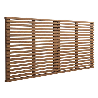 Render Wall Mount King Headboard by Modway, wooden slatted design in warm brown on Tampa Home & Garden Store