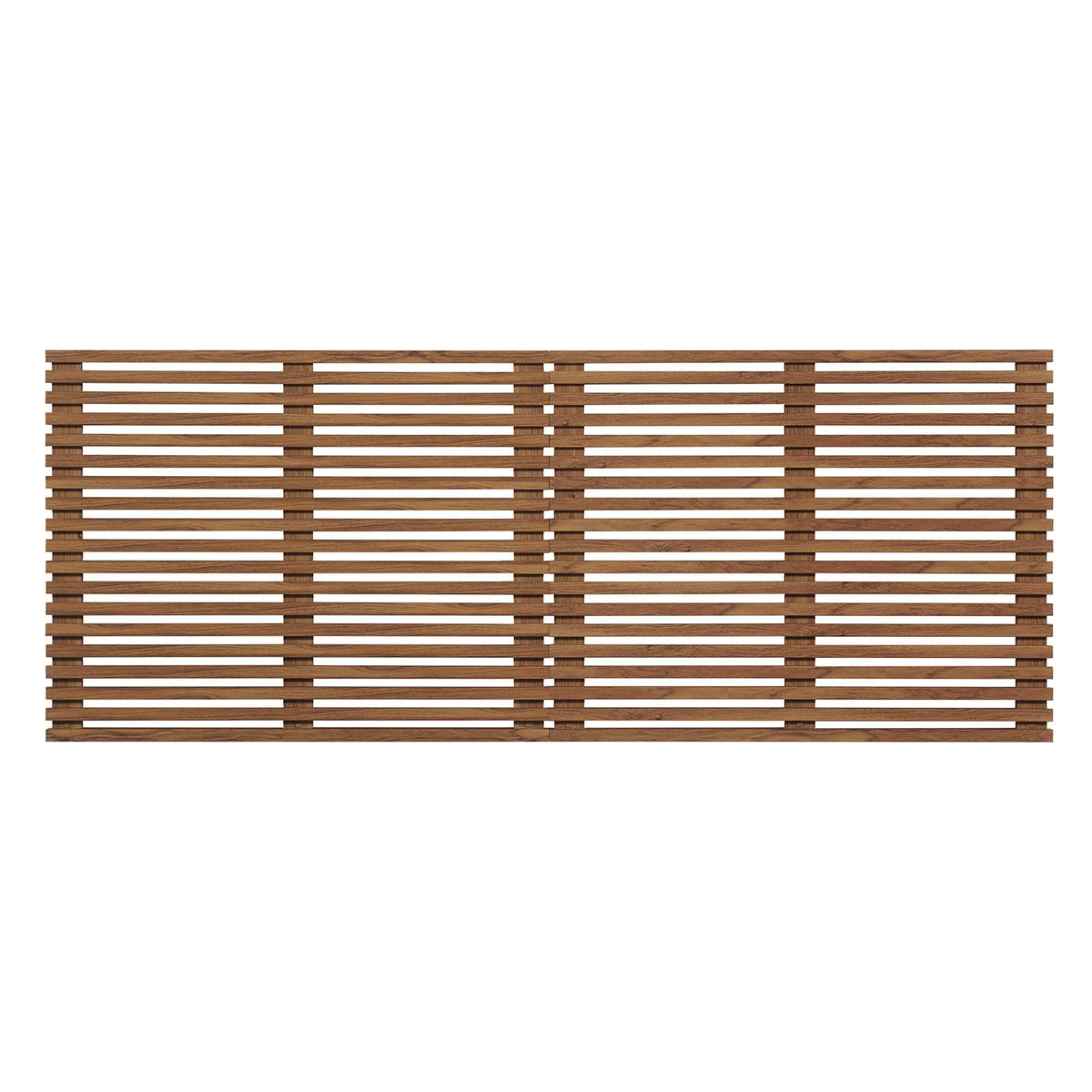 Render Wall Mount King Headboard wood slat design brown finish on Tampa Home & Garden Store