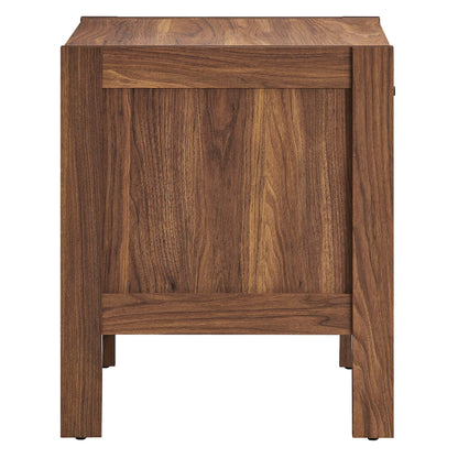 Capri wood grain nightstand by Modway in warm walnut with front drawer HouseOfZazla on Tampa Home & Garden Store