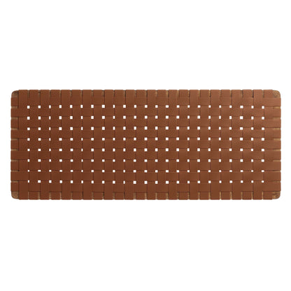 Sparta Weave vegan leather full headboard Walnut Brown by Modway on Tampa Home & Garden Store
