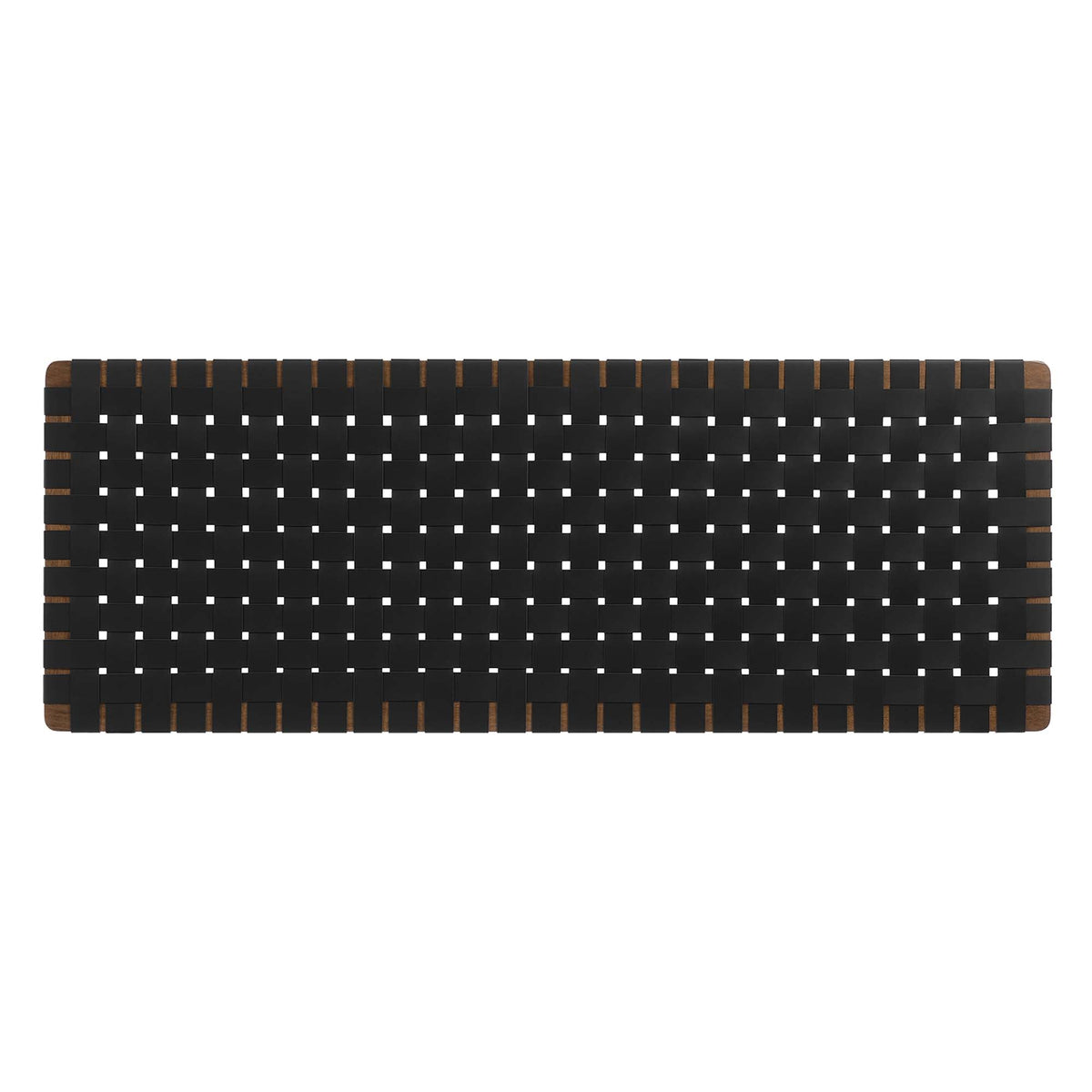 Sparta Vegan Leather Weave Queen Headboard by Modway with black woven straps and wood frame on Tampa Home & Garden Store