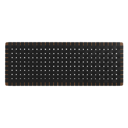 Sparta Vegan Leather Weave Queen Headboard by Modway with black woven straps and wood frame on Tampa Home & Garden Store
