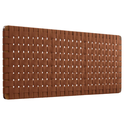Sparta Vegan Leather Weave Queen Headboard brown woven straps by Modway on Tampa Home & Garden Store