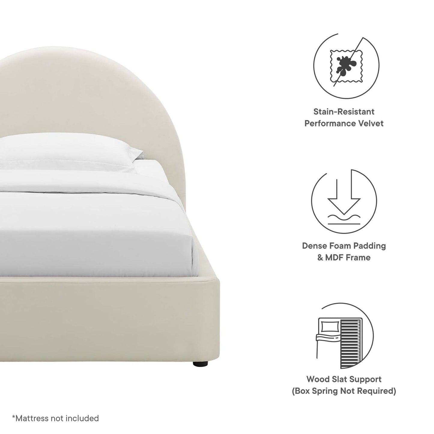 Modway Performance Arched Twin Platform Bed