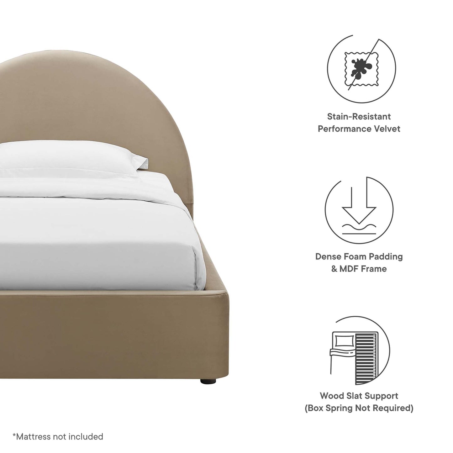 Modway Performance Arched Twin Platform Bed