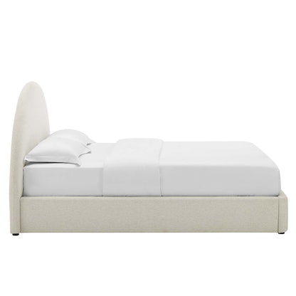 Resort Upholstered Fabric Arched Round Platform Bed by Modway with beige fabric on Tampa Home & Garden Store