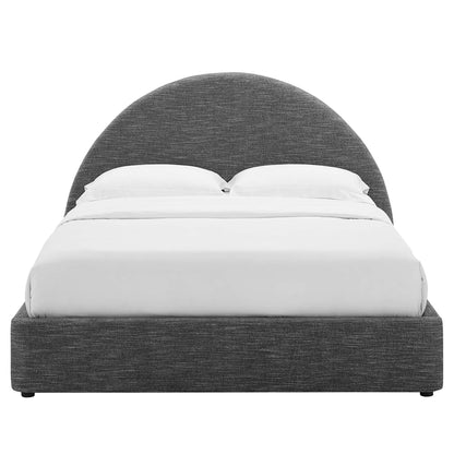 Resort upholstered fabric arched round platform bed by Modway with gray upholstery on Tampa Home & Garden Store