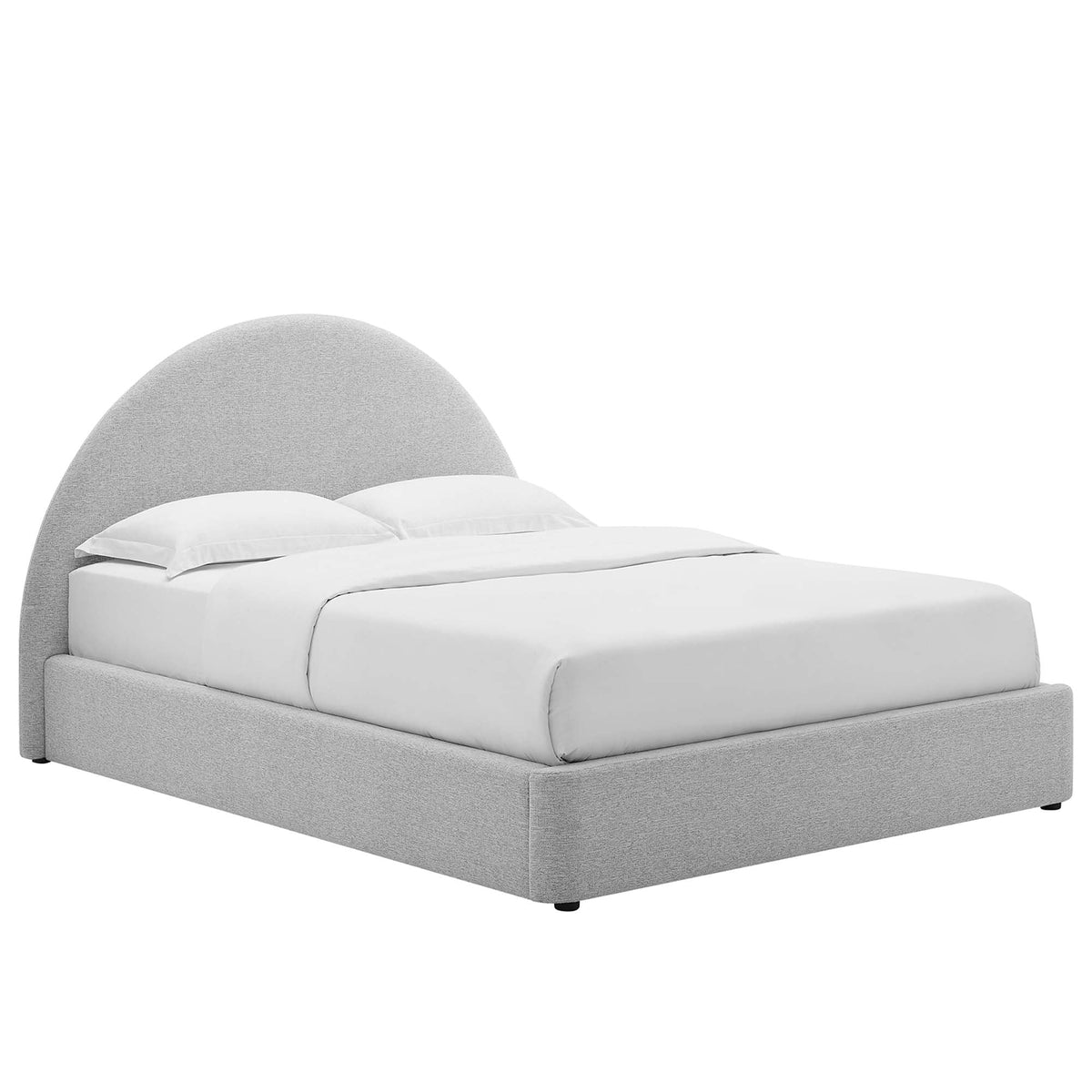 Resort upholstered fabric arched round platform bed in gray by Modway on Tampa Home & Garden Store
