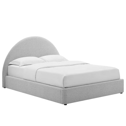 Resort upholstered fabric arched round platform bed in gray by Modway on Tampa Home & Garden Store