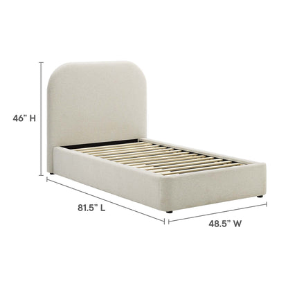 Modway Keynote the Upholstered Curved Twin Bed