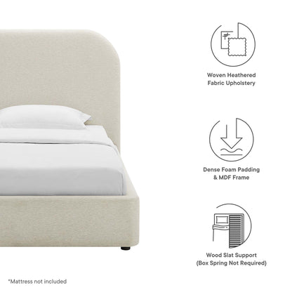 Modway Keynote the Upholstered Curved Twin Bed