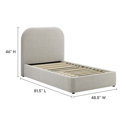 Modway Keynote the Upholstered Curved Twin Bed