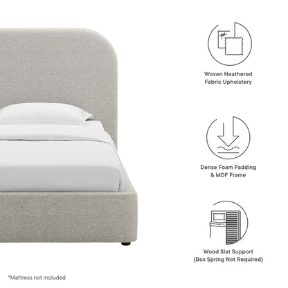 Modway Keynote the Upholstered Curved Twin Bed