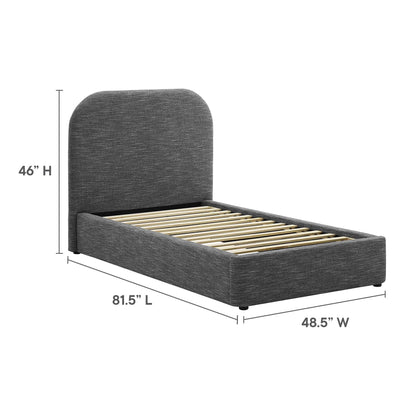 Modway Keynote the Upholstered Curved Twin Bed