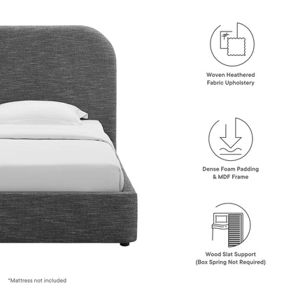 Modway Keynote the Upholstered Curved Twin Bed