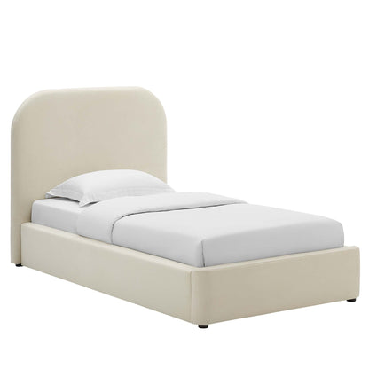Modway Keynote Curved Performance Velvet Twin Bed