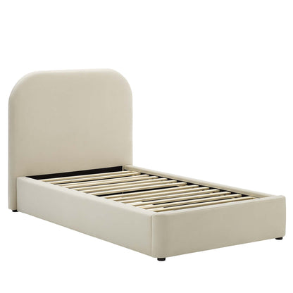 Modway Keynote Curved Performance Velvet Twin Bed