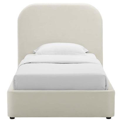 Modway Keynote Curved Performance Velvet Twin Bed