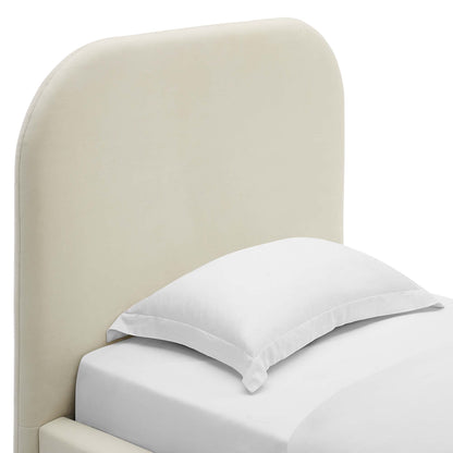 Modway Keynote Curved Performance Velvet Twin Bed